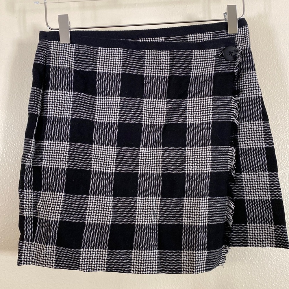 Madewell Knit Plaid Mini Skirt